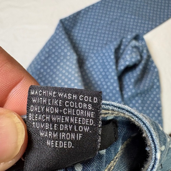 Roz & Ali Women's Blue Polka Dot Jeans Size 8 Skinny Fit Stretch‎ Denim - Picture 7 of 8